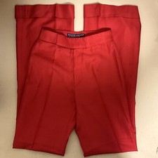Ralph Lauren Collection Bright Red 100 Silk Wide Leg Pants Size 2 Made In USA