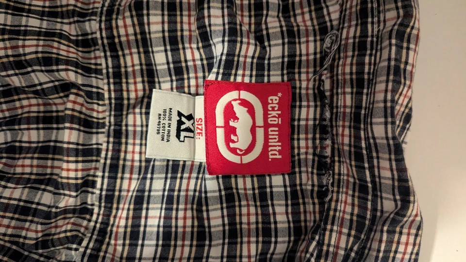 Camisa Ecko Abotonada: Juvenil Talla XL (Principios Años 2000) Foto 4 de 4