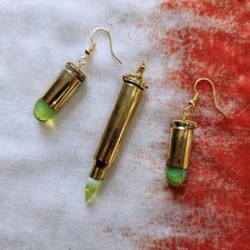 FORTNITE THEME 9mm Glass tip Bullet Earrings ...