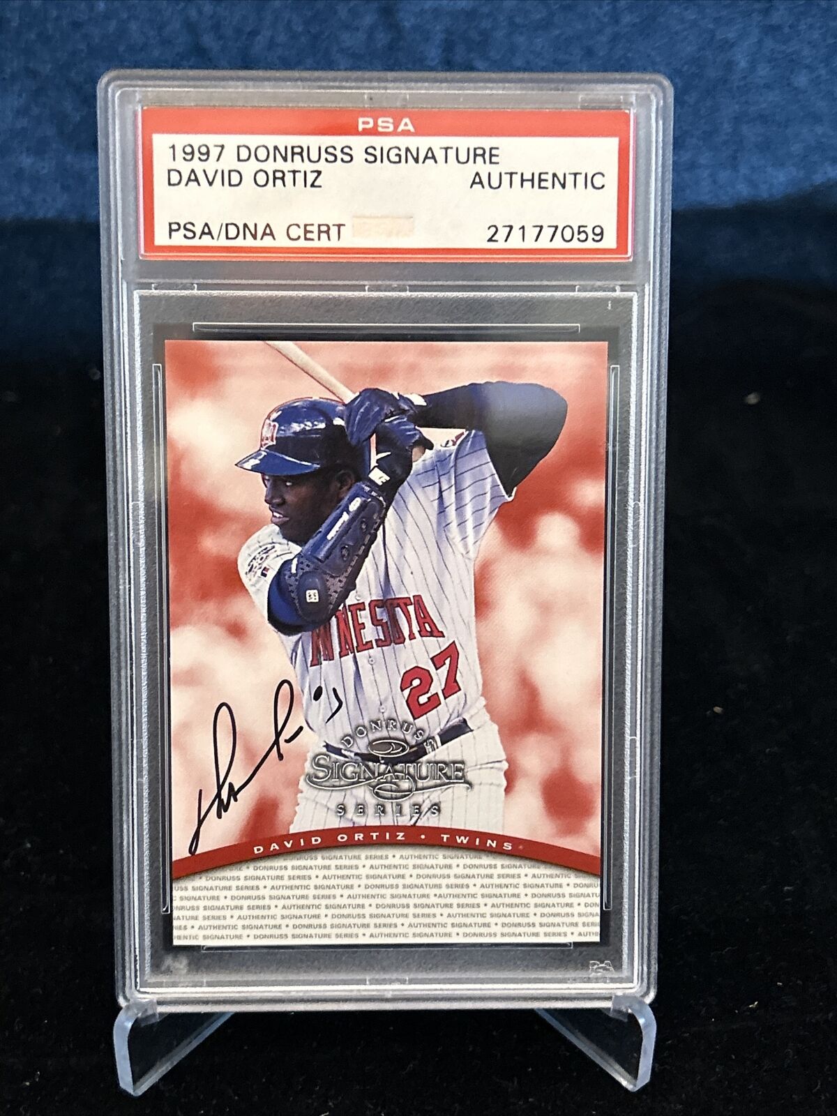 David Ortiz 2023 Topps Tribute to Nicknames Big Papi Orange Auto 22/25  #TTN-DO Boston Red Sox