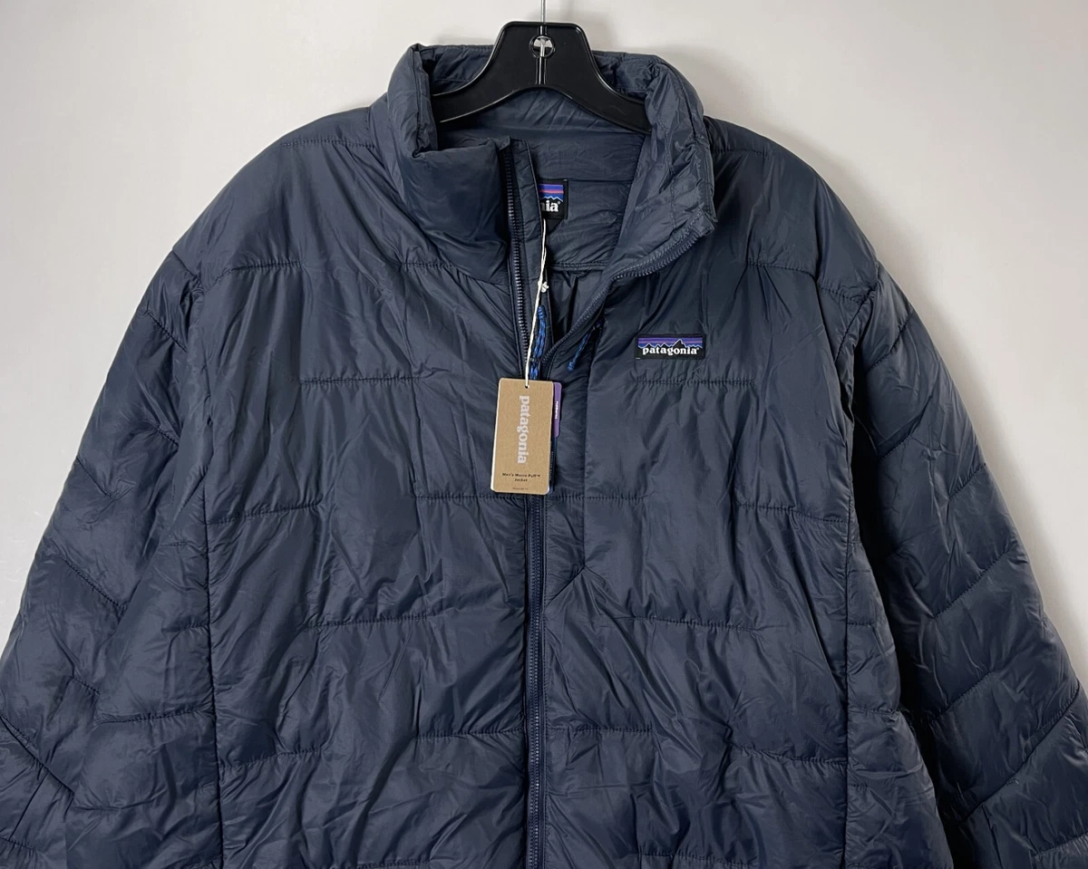 NWT Patagonia Mens XXL Macro Puff Full Zip Jacket navy 2XL