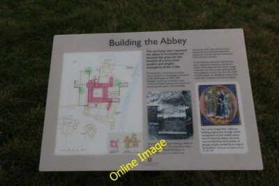 Foto 6x4 Gebäude der Abtei Farnham \/SU8446 Informationstafel sagt Ihnen c2014