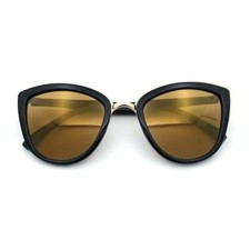 SA106 Runway Fashion Metal Bridge Oversized Cat Eye Sunglasses Gift For Family