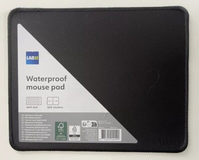 Mauspad 25 x 20 cm Rutschfest PC Computer Maus Pad Büro Gaming Schwarz