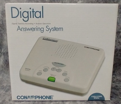 NEW Vintage Conairphone Digital Answering System TAD1220W White Tapeless Conair