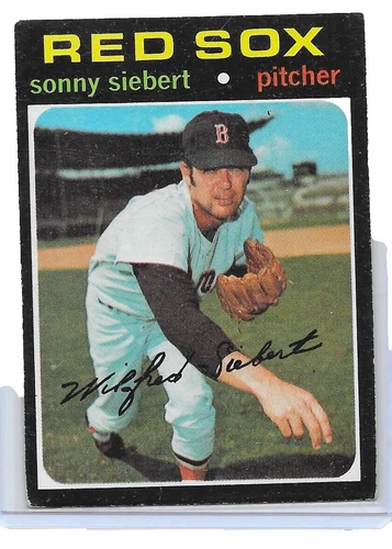Topps Sonny Siebert Baseball 1971 Season Sports Trading Cards & Accessories