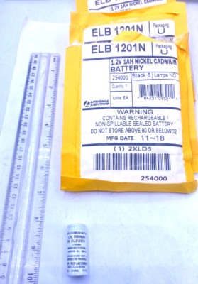 Rechargeable Battery Lot of 3, 1.2V 1AH Nickel Cadmium Battery ELB1201N New
