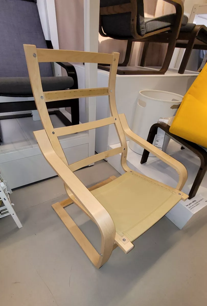 IKEA PO NG Armchair frame birch veneer 813.058.07 FRAME ONLY eBay