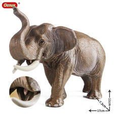 17cm Brown Elephant PVC Toy Wild Animal Figure Doll Kids Gift