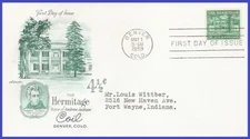 USA5 #1059 ADDR ARTMASTER FDC   The Hermitage