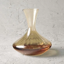 NEW Francesca Textured Glass Wine Decanter in Honey Color $90 from Frontgate