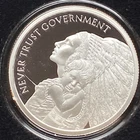 Silver Shield 1OZ 2021 Never Trust Government V3 w LOW COA 196
