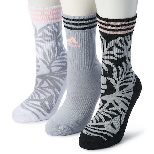 Adidas Womens 3-Pack Palm Print 