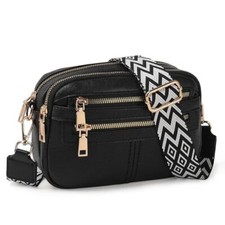 Crossbody Bags for Women 6-Pockets Purses for Women Vegan Leather Shoulder Bag