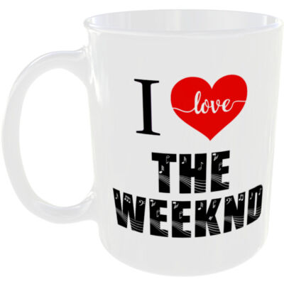 I LOVE THE WEEKND TASSE HERZ MUSIK KÜNSTLER SÄNGER ABEL MAKKONEN FAN GESCHENK TEETASSE