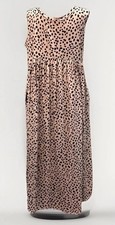 JODIFL Women's Cheetah Print Jersey Knit High Waist Long Maxi Dress Oversized M