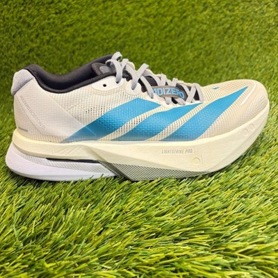 Adidas Adizero Boston 13 Womens Size 6.5 White Blue Road Running Shoes Sneakers