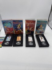 4 X Disney VHS Classic Titles Preloved Untested