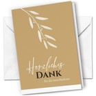 Trauer Danksagung Set 10 Karten Dank im Trauerfall mit Umschlag Wärme