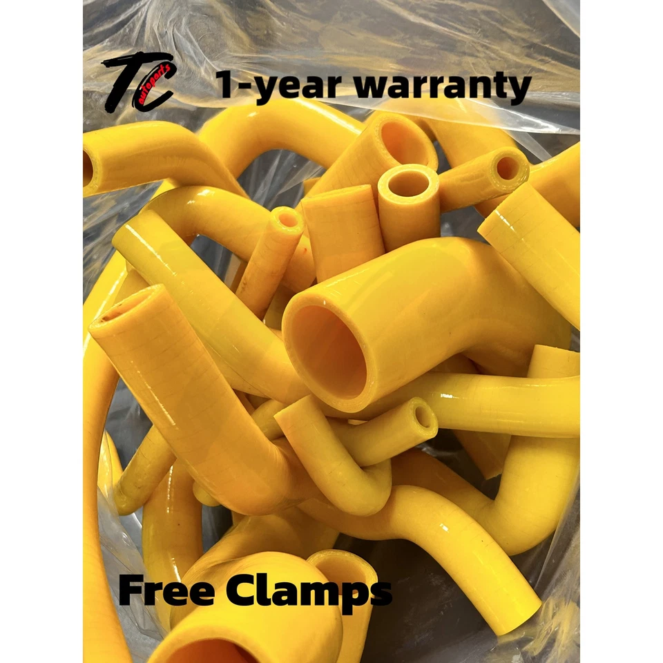 Manguera de silicona amarilla personalizada para VW Volkswagen Golf MK4 VR6 2,8 L 24 V 1997-2007 Foto 4 de 4