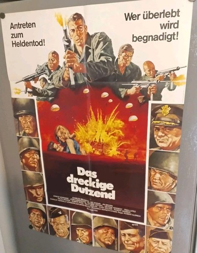 DIRTY DOZEN German A1 movie poster R75 LEE MARVIN CHARLES BRONSON CASSAVETES NM