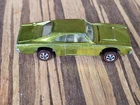 1968 Hot Wheels Redline Custom Dodge Charger Metallic Light Green Excellent USA