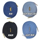 Denim Flat Shoelaces For Dunk SB Hi Air Jordan 1 6 Denim Asics Gel Max Force 1