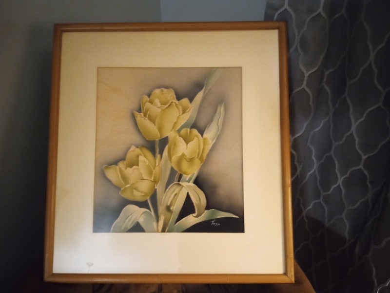 Early 20TH Century Art Decco Style Water Color Painting!!