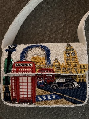 Viral TikTok Travel London Big Ben Beaded Bag Purse Handcrafted In India