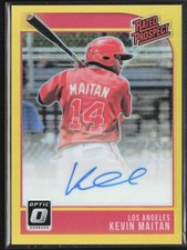 Kevin Maitan 2018 Donruss Optic Rated Prospect Gold Auto /10 #RPS-KM Los Angeles