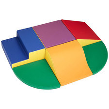 Soft Play Wall Climb and Slide for Kids, Indoor Climbing Foam, Medium, 6-Piece 