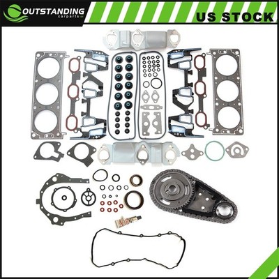 Timing Chain Kit & Full Gasket Set Fit For 00-03 Chevrolet Venture Value 3.4L