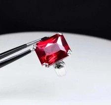 10 Ct Natural Blood Red Ruby 925 Sterling Silver Certified Ring   All Sizes