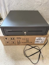 16" CASH DRAWER BOX HEAVY DUTY 5 BILLS & CHANGE CD4-1616SGY55-S2-HTL GRAY 24Volt