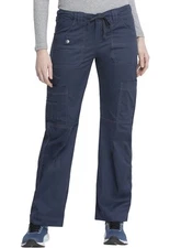 Dickies Women's GenFlex Cargo Scrubs Pant, D-Navy, Size: L, Petite