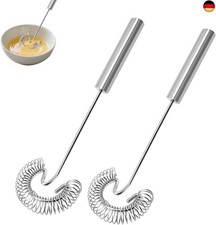 2 Stück Spiralbesen, Spiralbesen Edelstahl Schneebesen Saucenbesen Mini Klein 