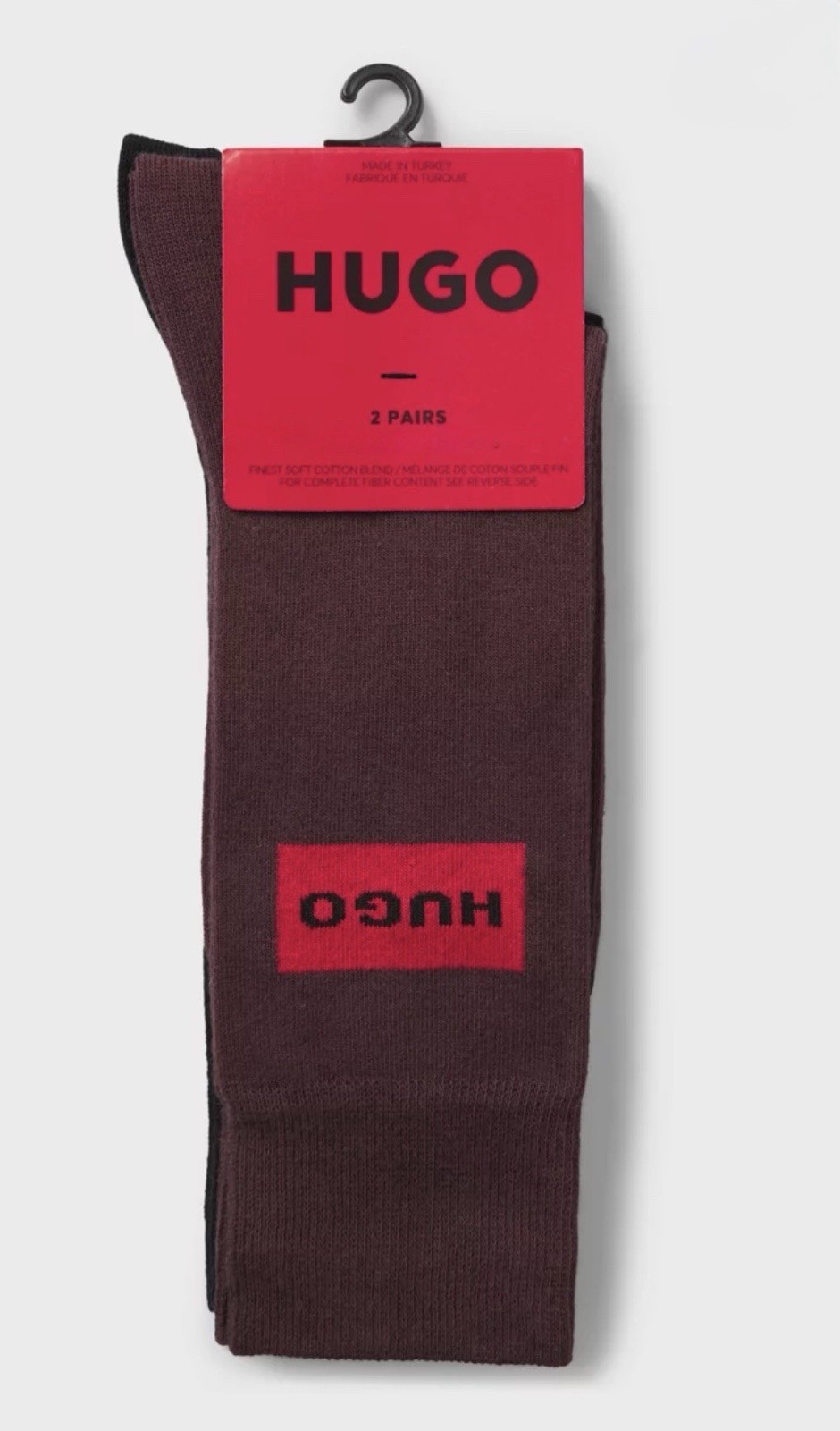 Hugo Boss Men's 2-Pairs Finest Soft Cotton Dress Crew Socks 7-13