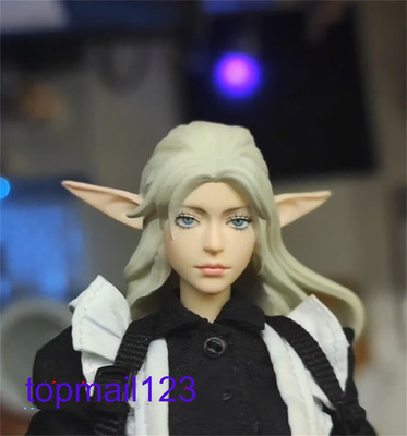 1:6 1:12 1:18 Elf Ear Girl Head Sculpt For 12'' 6'' 3.75'' Female Action Figure Toy