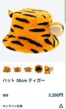 Tokyo Disney Resort Tigger Fluffy Bucket Hat Ears Cap Winnie the Pooh Japan Used