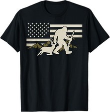 Bigfoot Deer Hunting USA Flag Deer Hunting Buck Season T-Shirt