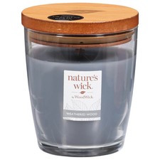 Nature's Wick by Woodwick ~WEATHERED WOOD~ 10 oz ~ Crackles as it Burns ~ New