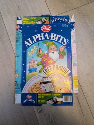 Alpha bits cereal box