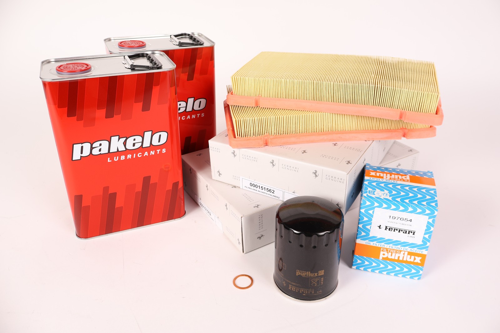 355sk2 Ferrari 355 service kit - Oil filter, sump plug gasket, air filters and