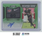 2022 Panini Certified Freshman Fabric Auto Green Rookie Drake London 1/5 #212