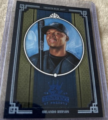 2005 Donruss Diamond Kings Orlando Hudson Framed Blue 083/100 #407 Jays mint 