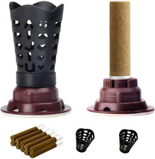 100Pcs Moxibustion Sticks and 100Pcs Self-Stick Base 5-Years Moxa Cone Moxi Stic