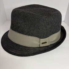 Scala Classico Dorfman Pacific Company Trilby Wool Blend Charcoal Gray Hat Large