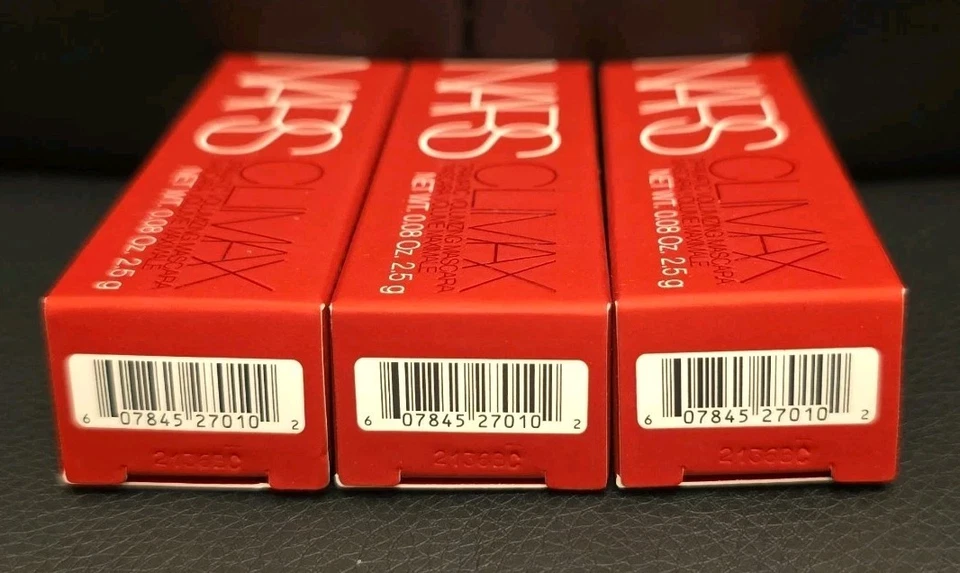 Máscara de pestañas Nars Climax dramática voluminizadora #7010 explícita negra 0,08 OZ lote de 3 Foto 2 de 3