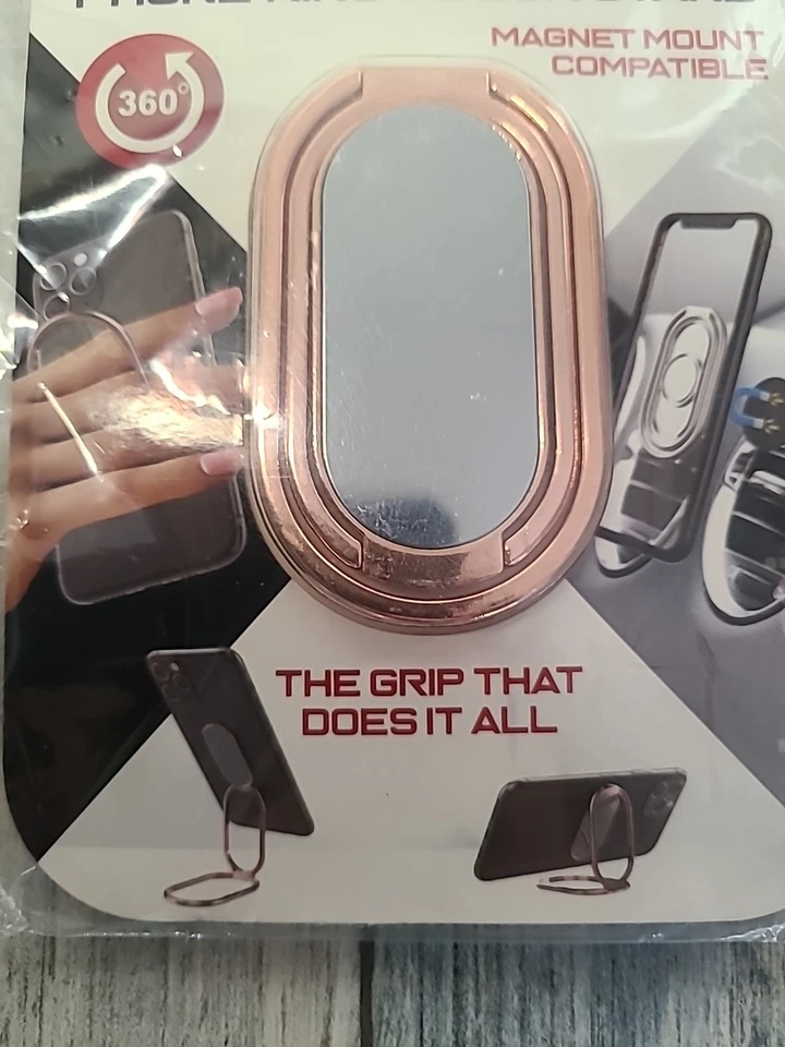  2 Pk AXISGRIP Anillo de Teléfono y Soporte de Escritorio 360° Imán de Montaje para Teléfono Celular Compatible  Foto 2 de 4