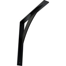 Ekena Millwork BKTMLE Steel Bracket 2"W x 18"D x 18"H Powder Coated Black
